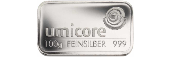 Silberbarren 100 g ( 3,215 Oz)
