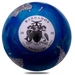 3 Oz Silber Barbados BLUE MARBLE AT NIGHT Planet Erde...