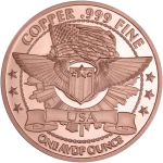 1 Unze Copper Round COVID-19 SURVIVORS PANDEMIC 2020 999,99