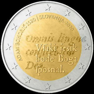 2 Euro Slowenien 2020 500. Geburtstag Adam Bohoric