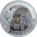 Palau 2011 8 x 1 Dollar Papst Johannes Paul II - Seligsprechung Eröffnung 2011