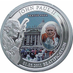 Palau 2011 8 x 1 Dollar Papst Johannes Paul II - Seligsprechung Eröffnung 2011