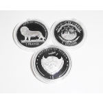 Palau / Kongo / Liberia  2007 mit 3 x 1 $ Papst Johannes Paul II- 1920 -2005 Santo Subito 2007 2007 PP  farbig