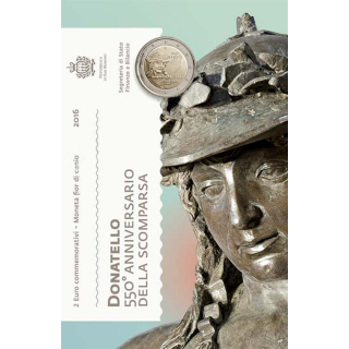 2 Euro San Marino 2016  550. Todestag von Donatello im Blister