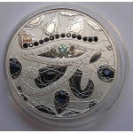 1 Unze Silber Ghana EYE OF DIAMONDS II Auge Diamanten Feingehalt 999 5 Cedis 2020