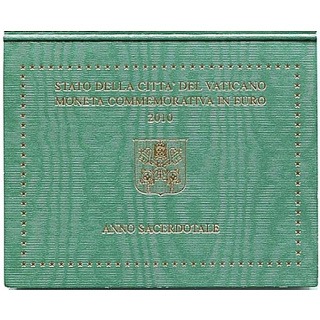 Vatikan 2010  2 Euro Priesterjahr Blister