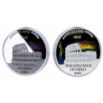 3 oz silber Niue 2016 Proof -  STATUE KAISER NERO und KOLOSSEUM - AMPHITHEATER - Hologram - 5NZD
