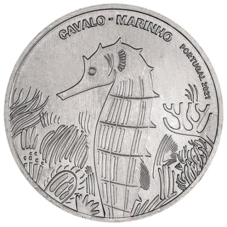 Portugal 5 Euro 2021 Bedrohte Tierarten (5.) - Seepferdchen  BU