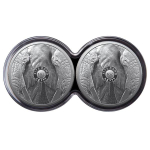 2 x 1 Unze Silber Big Five Serie II Elefant Doppel-Kapsel Südafrika 2021 Proof
