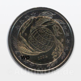 2 Euro Italien 2004 Welternährungsprogramm der UNO