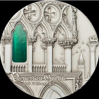 Palau 2013 10 $  Tiffany Art Vinetian Gothic 2  Unzen Silber Antique Finish