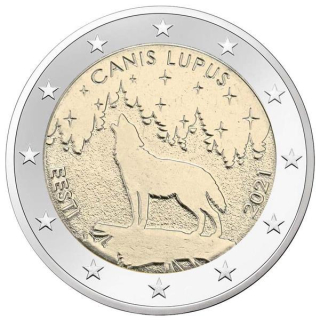 Estland 2 Euro Wolf - Estnisches Nationaltier 2021  bfr