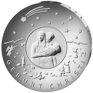 Deutschland 2021 25 Euro Weihnachten - Geburt Christi Erste Tellerprägung Proof