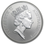 1 Unze Silber Kangaroo 1998 Australien in Coincard