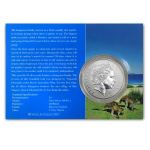 Australien 1 Unze Silber Kangaroo 1999 in Coincard