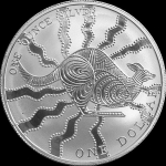 1 Unze Silber Kangaroo 2002 Australien in Coincard