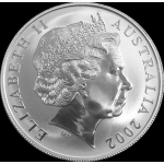 1 Unze Silber Kangaroo 2002 Australien in Coincard