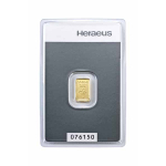 1 g Goldbarren Heraeus (geprägt) 999,99 im Blister