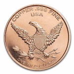 1 Unze Copper  Round Unicorn 999,99 AVDP