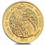 1/4 Unze Gold Tudors Beast The Lion England 2022 BU