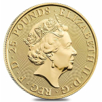 1/4 Unze Gold Tudors Beast The Lion England 2022 BU