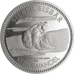 1 Oz Silber Eisbär 2021 Berlin in Coincard