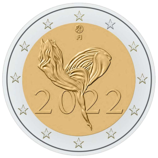 2 Euro Finnland 2022 Finnisches Nationalballett 100 Jahre Bimetall  bfr. unc.