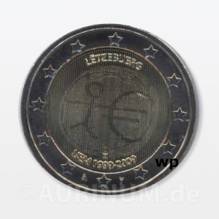 2 Euro Luxemburg 2009 10 Jahre Euro 2009 EWU EMU