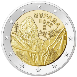 2 Euro Spanien 2022 Nationalpark Garajonay La Gomera UNESCO-Weltkulturerbe. bfr