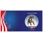 1 Unze Silber American Eagle - Wolf - 2022 USA - American Wildlife (5) Color Blisterkarte