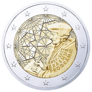 Österreich 2 Euro - ERASMUS PROGRAMM - 2022 bfr.