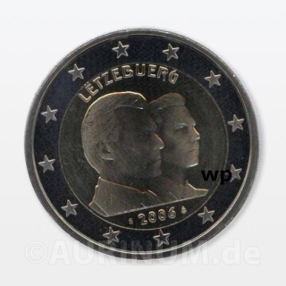 2 Euro Luxemburg 2006 Geburtstag Großherzog Guillaume