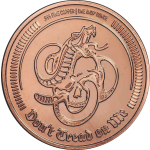 1 Unze Copper Round Snake Freiheit oder Tod - Dont Tread...