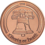 1 Unze Copper Round Snake Freiheit oder Tod - Dont Tread...