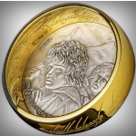 3 Unzen Silber Samoa 2023 - Der Eine Ring 3-Dimensional - Herr der Ringe - 2023 Antique Finish -Top-Edition 2023 - Neu : Echtbilder