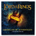 3 Unzen Silber Samoa 2023 - Der Eine Ring 3-Dimensional - Herr der Ringe - 2023 Antique Finish -Top-Edition 2023 - Neu : Echtbilder