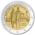 2 Euro Italien Nationalpolizei 2022 BU - lose