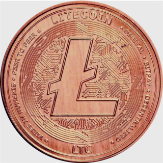 1 Unze Copper Round - LITECOIN -  999,99 AVDP