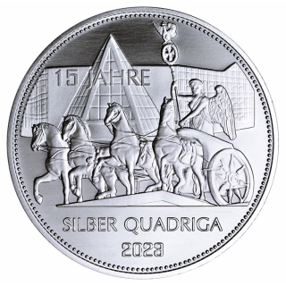 1/4 Unze Silber Round Germania - QUADRIGA - 15 Jahre Jubiläum - 2023 BU - Coin Card - Einigkeit-Recht-Freiheit-Deutschland