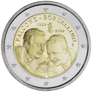 2 Euro Italien Falcone & Borsellino 2022 bankfrisch bfr.- Lieferung lose!