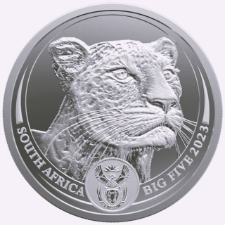 1 Unze Silber Südafrika 2022 BU - LEOPARD - Big Five Serie II - Kapsel