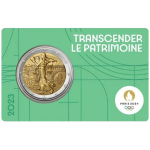 Frankreich 2 Euro 2023 BU Coin Card GRÜN -...