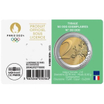 Frankreich 2 Euro 2023 BU Coin Card GRÜN - Olympische Spiele Paris 2024 - Säerin