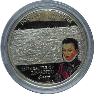 Cook Inseln 5$ Silber 2010 PP Don Juan de Austria Great Battles Commanders Proof