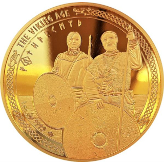 1 Unze Gold Kamerun 2023 BU - AUSDAUER - Zeitalter der Wikinger - Ausgabe 2