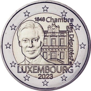2 Euro Luxemburg 2023 bfr 175. Jahrestag der Abgeordnetenkammer und der ersten Verfassung