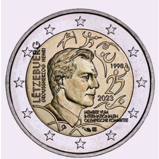2 Euro Luxemburg 2023 bfr  Großherzog Henri im Olympischen Komitee