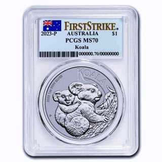 1 oz Australien 2023 - KOALA - PCGS MS 70  First Strike - Coin Card - 1 AUD