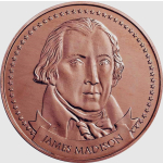 1 oz Kupfer Round 2023 - JAMES MADISON - Gründung...