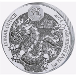 1 oz Ruanda 2024 Proof - DRACHE - Jahr des DRACHEN -...